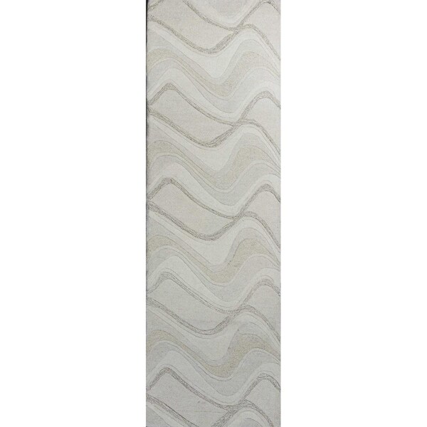 Palacedesigns 2 ft. 3 in. x 7 ft. 6 in. Runner Wool Ivory Area Rug - Ivory - 2 ft. 3 in. x 7 ft. 6 in. PA3682948 - main